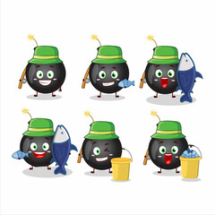 A fisherman bomb explosive firecracker cartoon picture catch a big fish