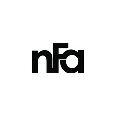 nfa initial letter monogram logo design