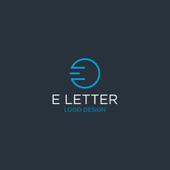 E LETTER LOGO DESIGN VECTOR