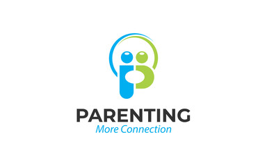 Illustration vector graphic of Healthy parenting Connecting logo design template