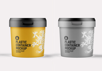 Plastic Paint Bucket Mockup