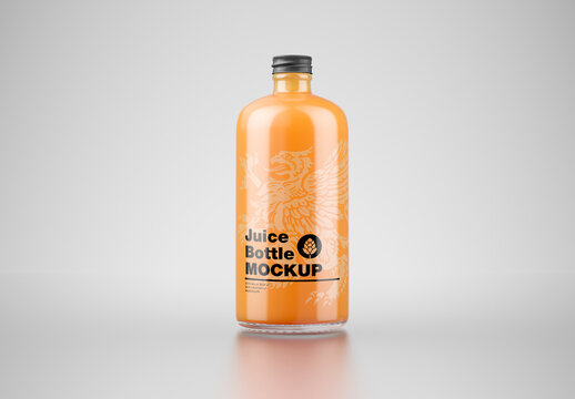 Orange Juice Bottle Mockup
