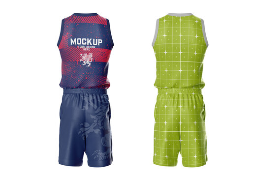 Basketball Kit Mockup Back Side