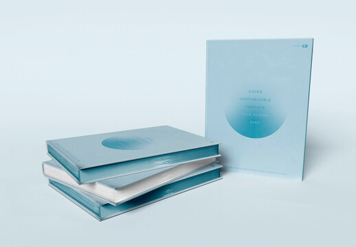 Set of Stacked Books Mockup