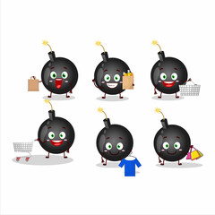 A Rich bomb explosive firecracker mascot design style going shopping