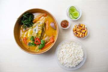 Fish sweat, Peruvian flavor dish.

