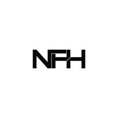 nfh initial letter monogram logo design