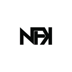 nfk initial letter monogram logo design