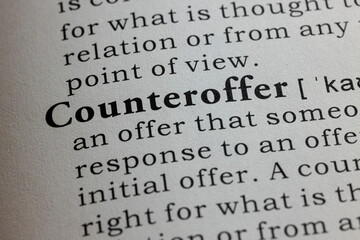 Fototapeta premium definition of Counteroffer