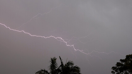 Thunder storm and Lightning Strike