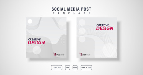 minimalist design social media post banner, style.1vector eps 10	
