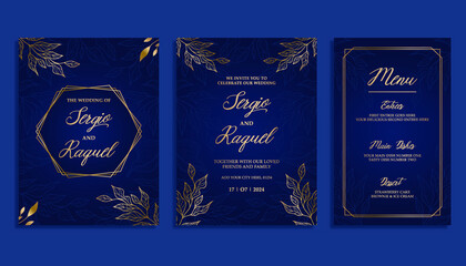 Wedding invitation card design template