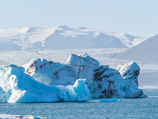 Fototapeta na wymiar Icebergs in Jökulsárlón Ice Lagoon in Iceland