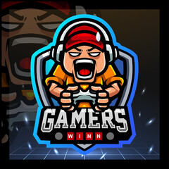 Gamer kids mascot. esport logo design © REYYARTS