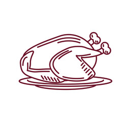 roasted chicken in dish