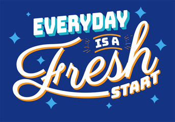 Naklejka premium Motivational hand lettering typography quote background