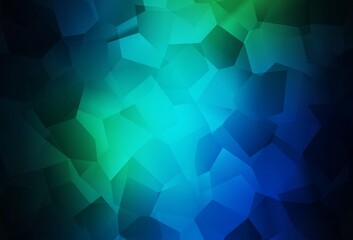 Dark Blue, Green vector backdrop with memphis shapes.