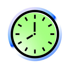 wall clock isolated on white