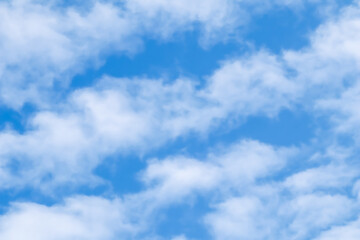 Background of blue sky with beautiful natural white clouds.