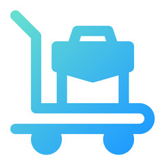 Obraz premium Hotel Trolley Icon Illustration