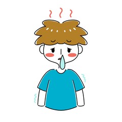 風邪をひいた人