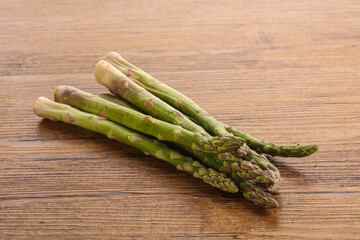 Raw ripe green fresh asparagus