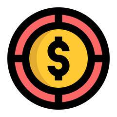 Finance Target icon illustration