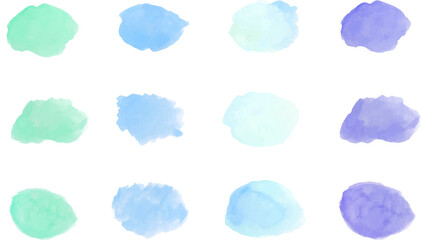 set watercolor shape
