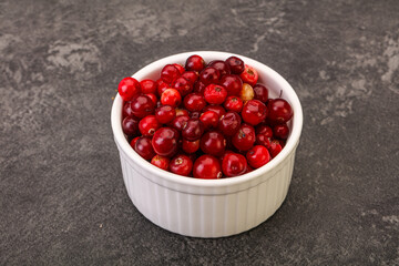 Sweet and tasty cranberry in the bowl