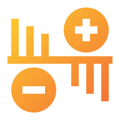 Fototapeta premium Market Up Down icon illustration