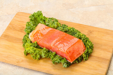 Salmon fillet slice for cooking