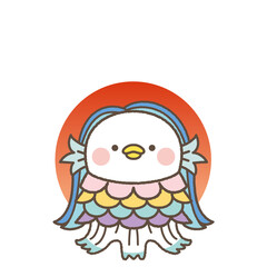 2022年賀状　アマビエかわいい年賀状