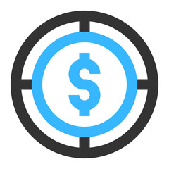 Obraz premium Finance Target icon illustration