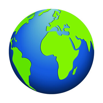 Planet earth, vector image on a white background.