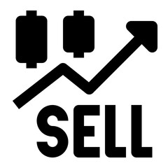 Sell Stock icon illustration