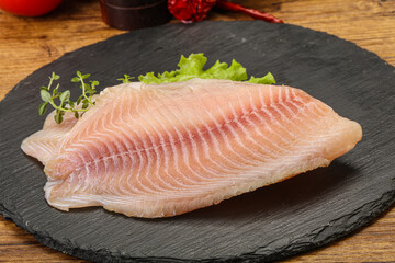 Raw tilapia fish for cooking