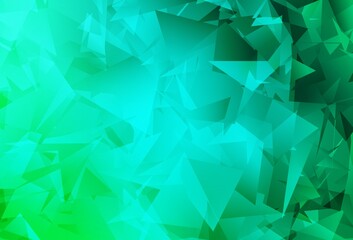Fototapeta premium Light Green vector low poly layout.