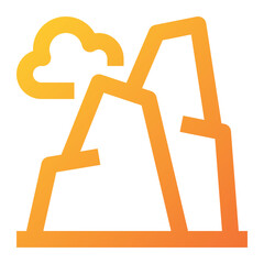 Mountains Icon Illustration