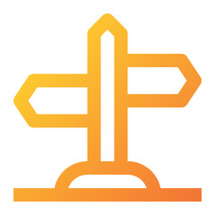 Obraz premium Direction Board Icon Illustration