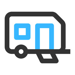 Caravan Trailer Icon Illustration