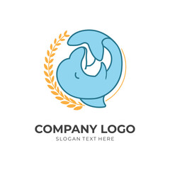 baby blue dolphin coiling and sleeping happily