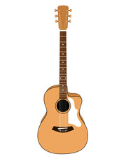 Obraz premium Flat guitar. illustration guitar accoustic