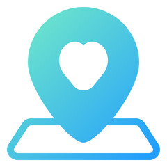 Wedding Location Icon Illustration