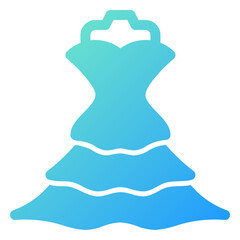 Bride Dress Icon Illustration