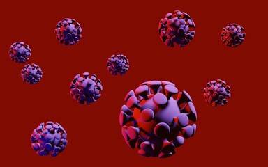 3D isolated COVID virus