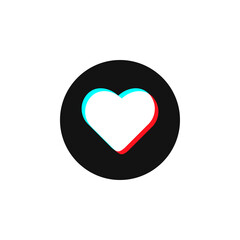 Heart button, social media modern design