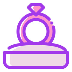 Diamond Ring Icon Illustration