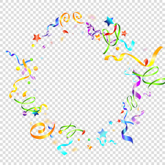 ribbon serpentine tinsel red spiral color curly