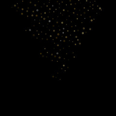 Gold Glitter Stars. Luxury Shiny Confetti.