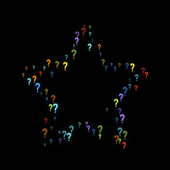 Question marks Quiz, doubt poll query public poll.